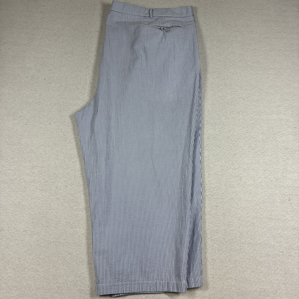 Vintage Polo Ralph Lauren Seersucker Pants Hemmed 50x24 Mens Nautical Coastal